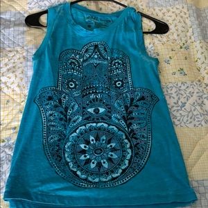 Tank with hamsa hand